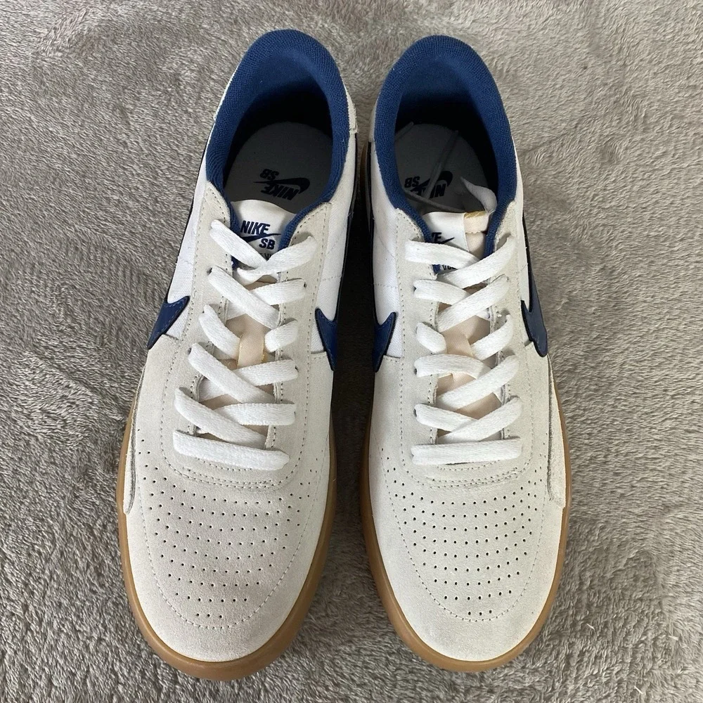Nike SB Heritage Mens Size 8.5 ~ 9 White Blue Skate Shoes Suede *MISMATCH* NEW